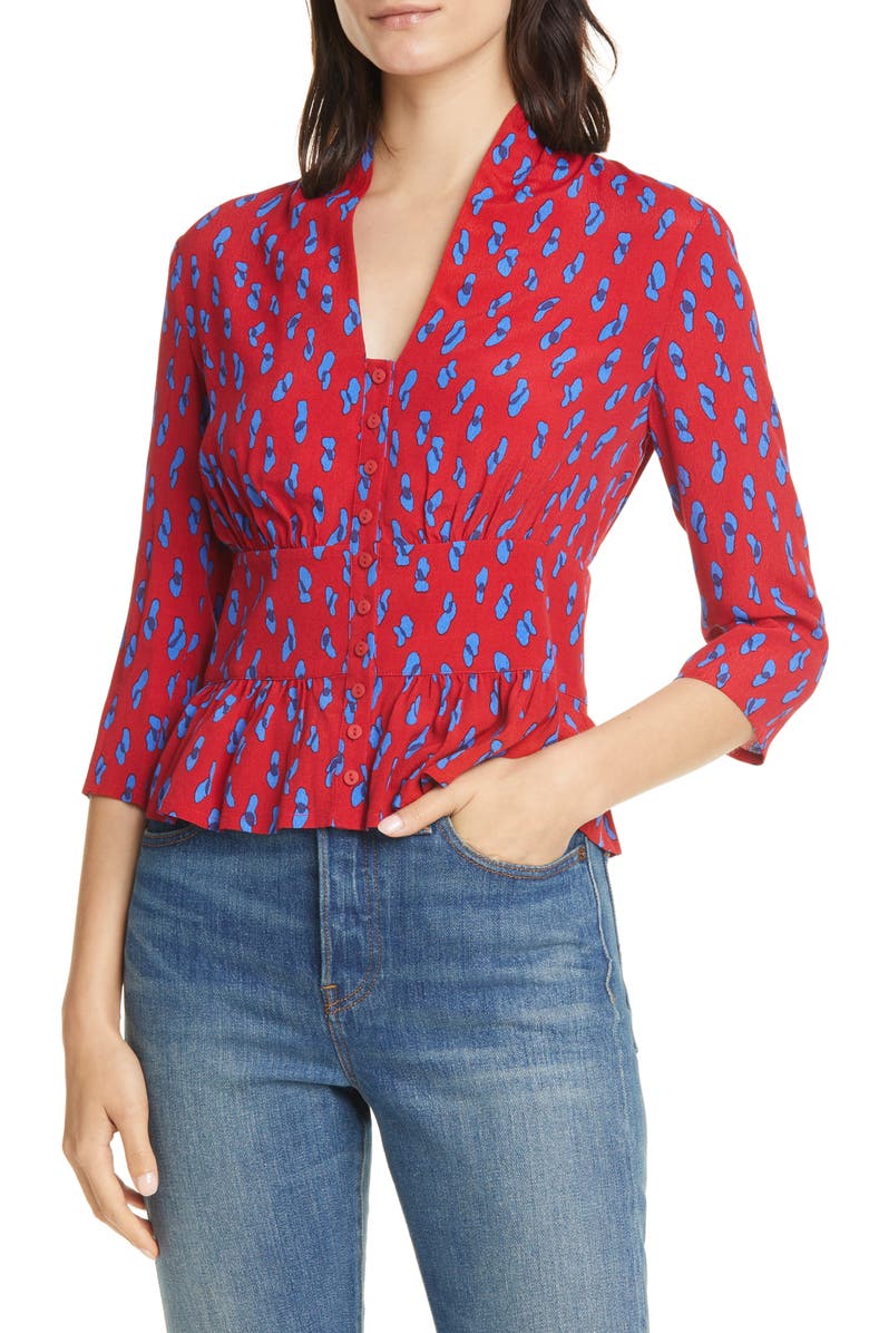 ba&sh Oana V-Neck Top, Main, color, 