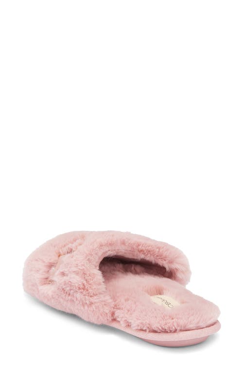 Bcbg Plush Horsebit Faux Fur Slipper In Pink