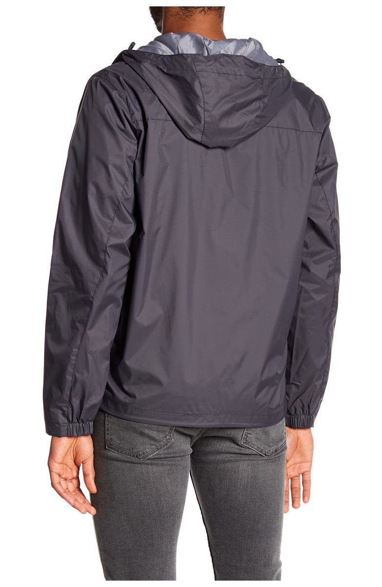 Tommy Hilfiger Hooded Rain Slicker Jacket, Alternate, color, Charcoal