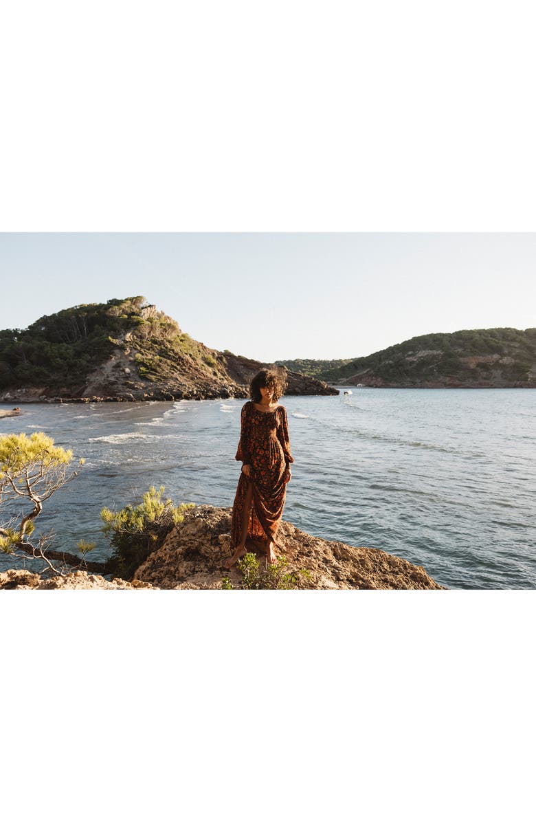 Billabong Mystic Dreamer Long Sleeve Maxi Dress, Alternate, color, 