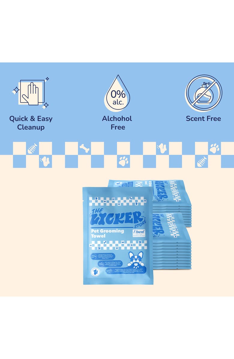 The Licker Store Dog Bath and Grooming Towels - Soft & Ultra-Absorbent, Alternate, color, 20 Count