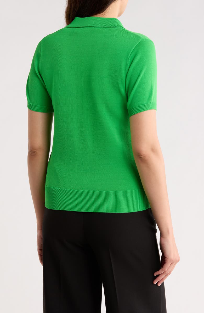 ELIE ELIE TAHARI Polo Sweater, Alternate, color, Grass Green