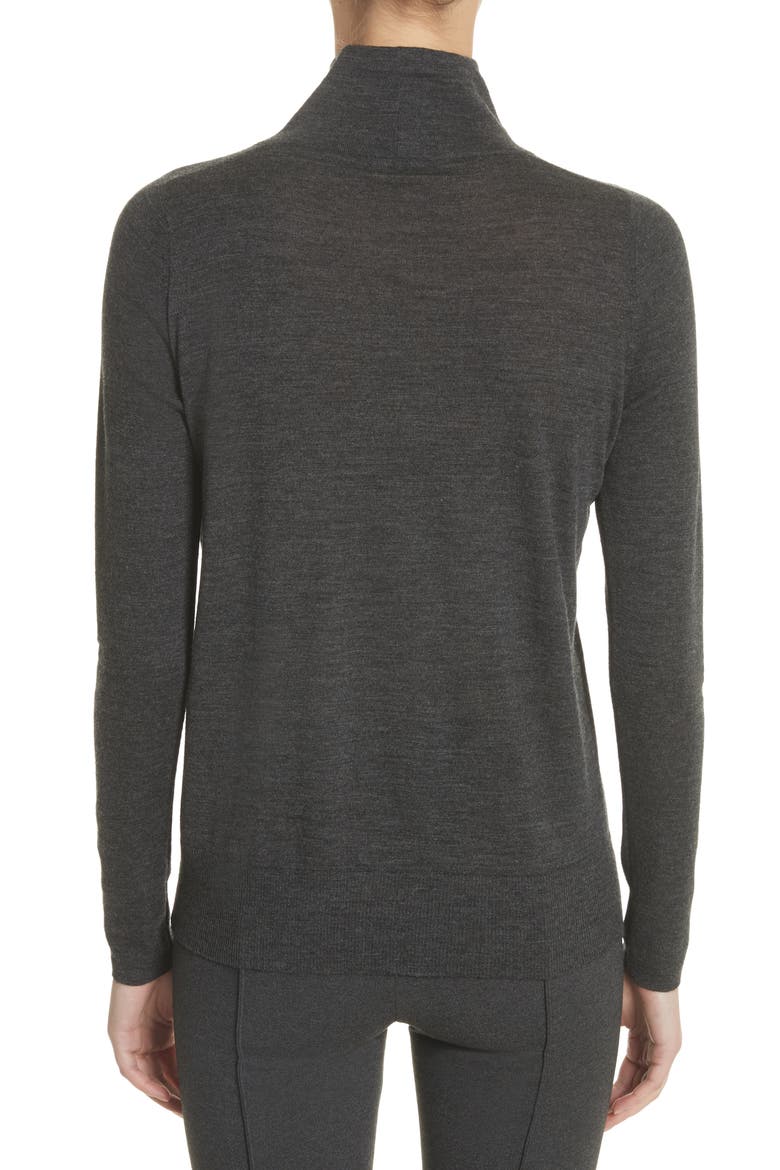 Merino Wool Modern Turtleneck Sweater, Alternate, color, SMOKE