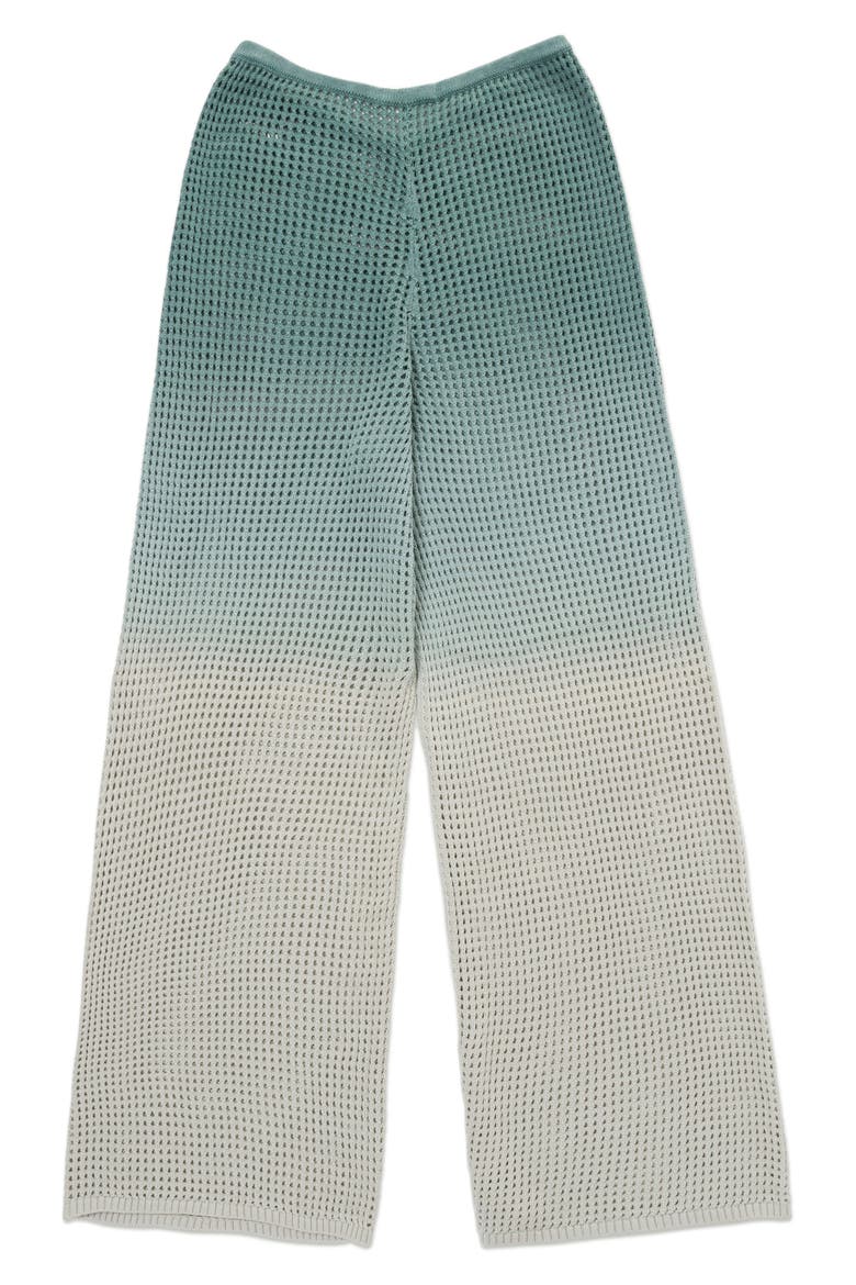 Ombré Open Stitch Pants, Alternate, color, GREEN