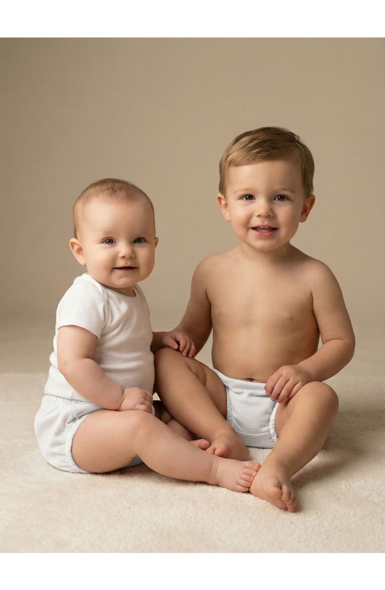 City Threads USA-Made Soft Cotton Diaper Cover 2-Pack, Alternate, color, Black/White