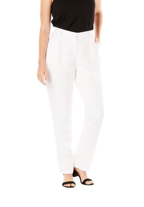 Linen Pleat-Front Pant (Plus)