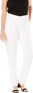 Jessica London Linen Pleat-Front Pant