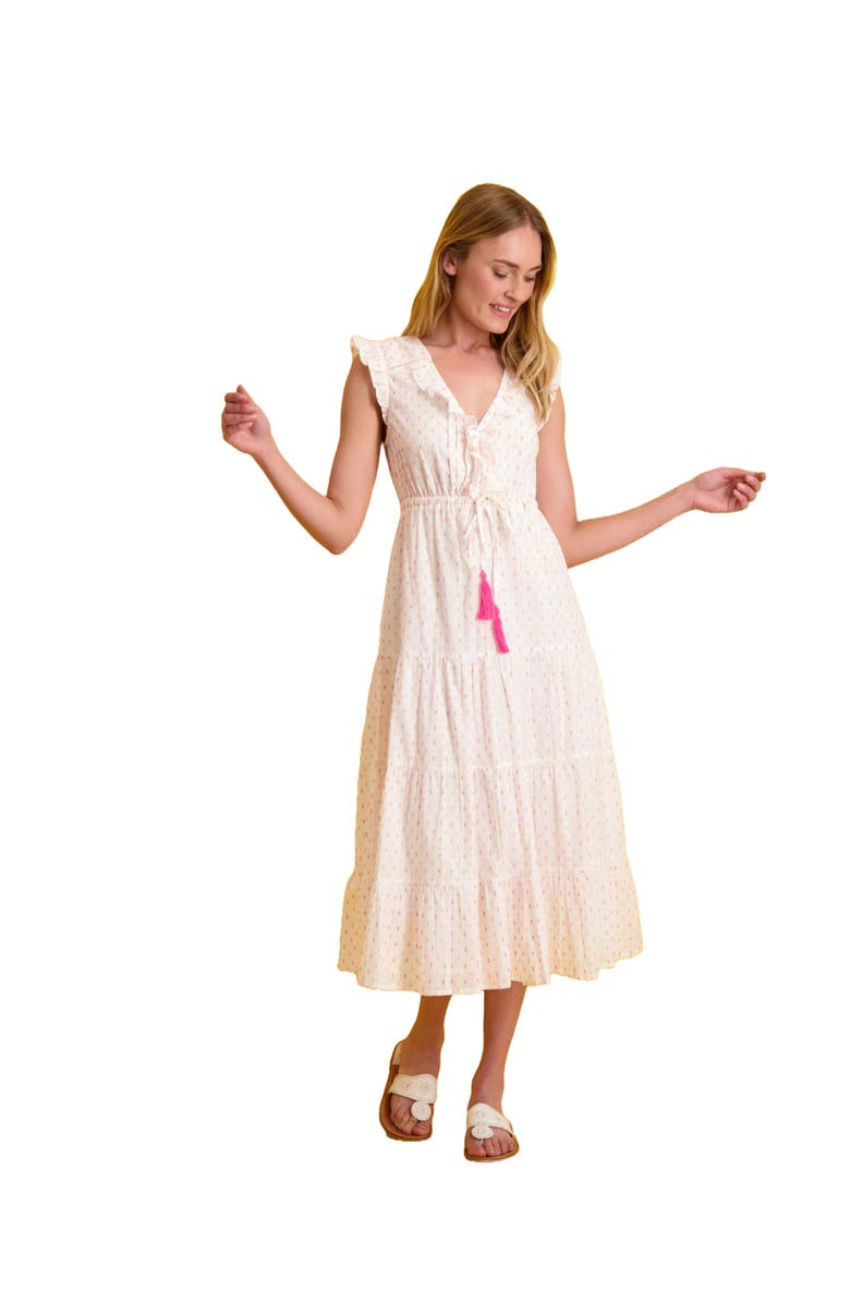 Mer St. Barth Giselle Women's Maxi Dress, Alternate, color, Neon Swiss Dot