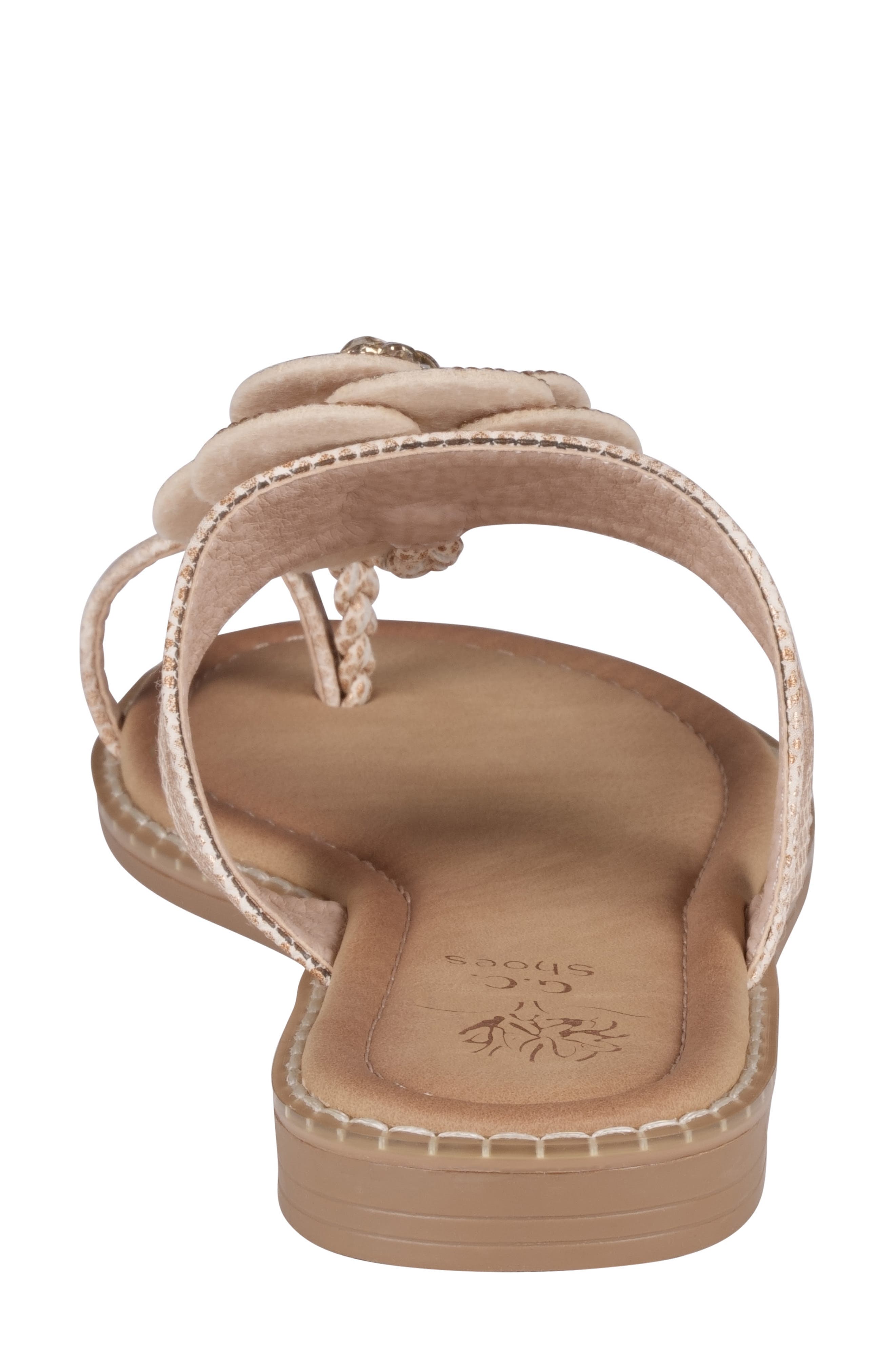 Blossom Floral Sandal, Alternate, color, ROSE GOLD