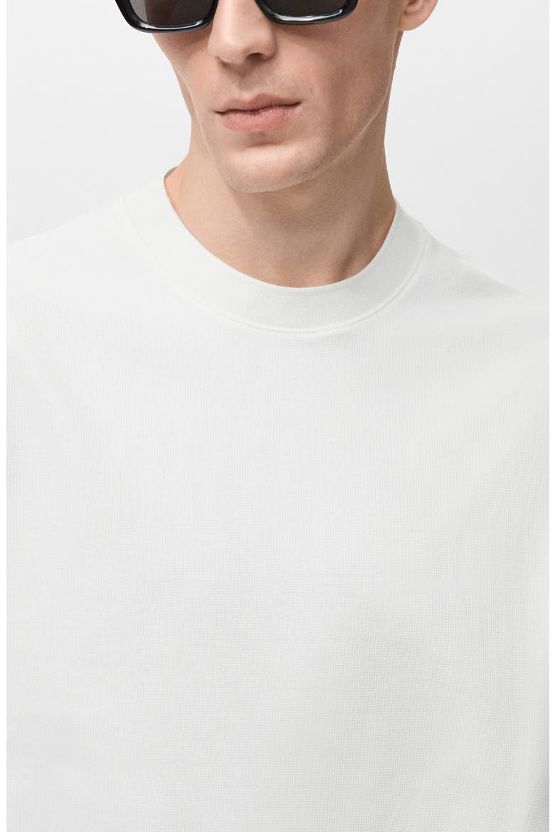 Textured Cotton Blend T-Shirt, Alternate, color, WHITE