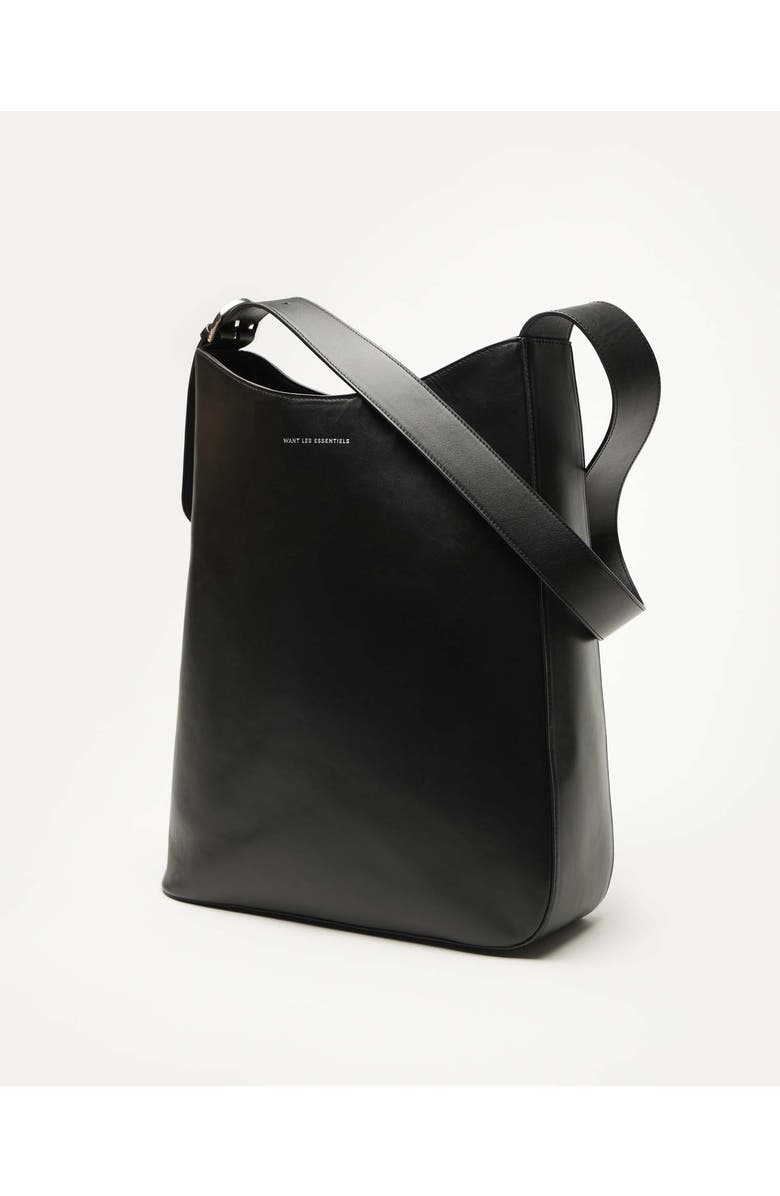Want Les Essentiels Arch XL Smooth Leather Shoulder Bag, Alternate, color, Black