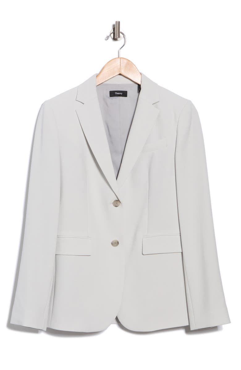 Theory Classic Modern Crepe Blazer, Alternate, color, Lunar Rock