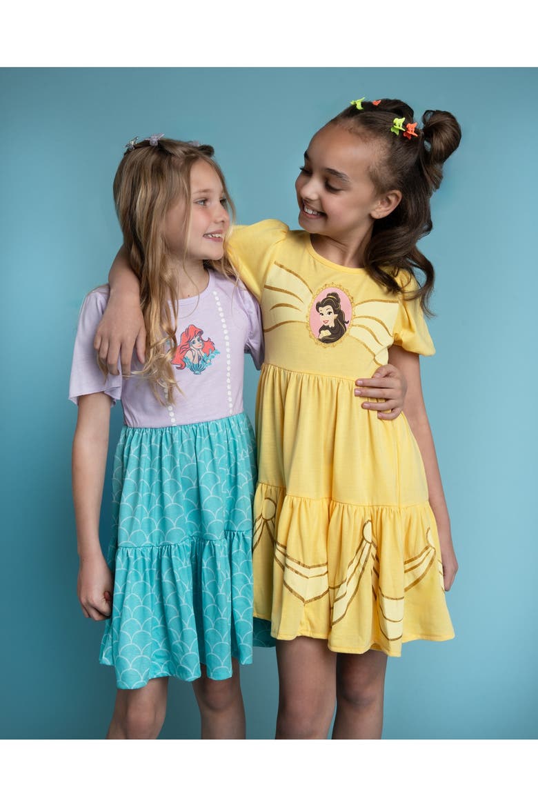 Princess Cosplay Short Sleeve Dress, Alternate, color, Teal Lavender Ariel