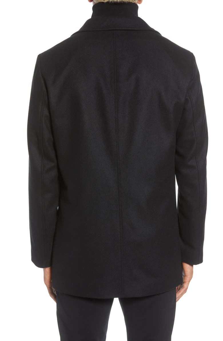 BOSS Barelto Regular Fit Wool Blend Coat with Removable Inset Bib, Alternate, color,