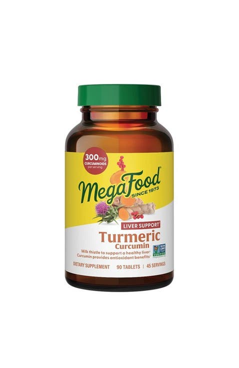 Turmeric Curcumin Supplement for Liver Support with Black Pepper & Milk Thistle, Vegan, Non-GMO, 90 Tablets