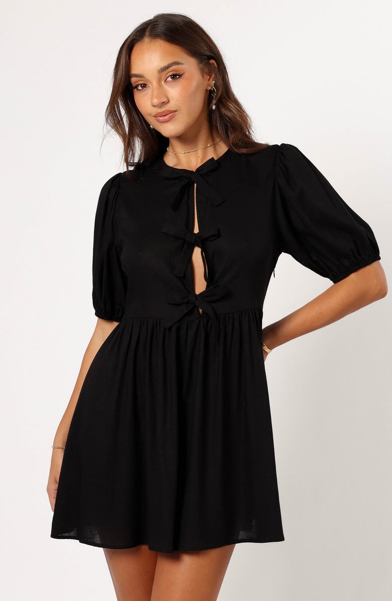 Petal & Pup Harlyn Minidress, Alternate, color, Black