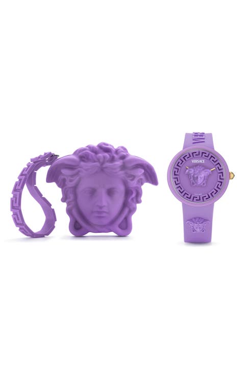 Medusa Pop Silicone Strap Watch, 38mm