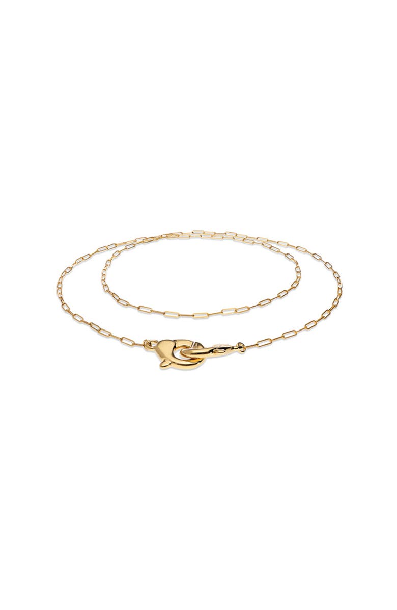 UNODE50 Long 18k gold-plated necklace with interlocking carabiner detail, Alternate, color, Gold