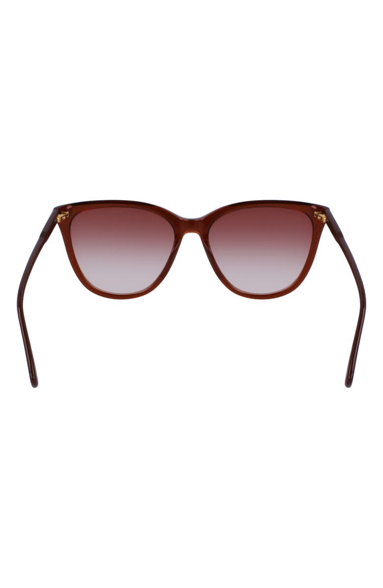 Longchamp Le Pliage 56mm Gradient Tea Cup Sunglasses, Alternate, color, Brown