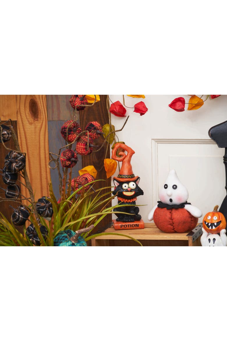 Ghost Pumpkin Small Decorative Halloween Cute Figurine 5" x 7", Alternate, color, Orange