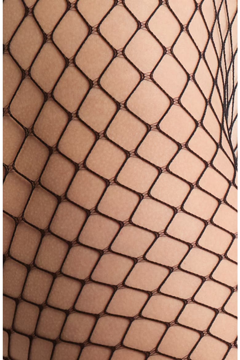 Maxi Fishnet Tights, Alternate, color, BLACK