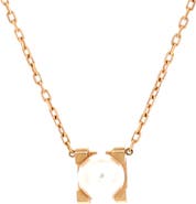 Pre-Owned Cartier C de Cartier Necklace 18K Rose Gold and Pearl