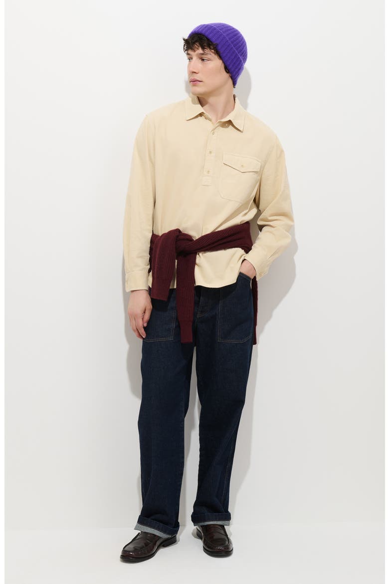 Carter Corduroy Popover Shirt, Alternate, color, LIGHT PUTTY