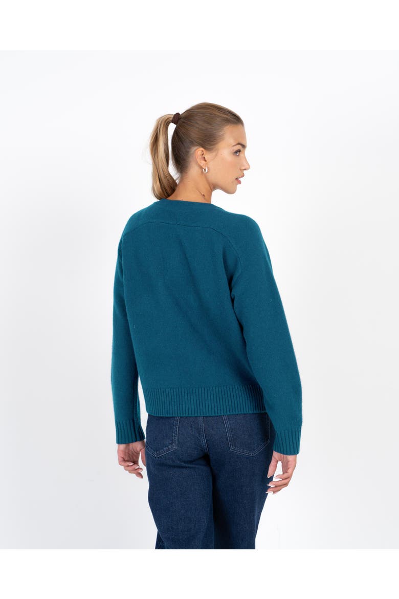 Merino Boxy Cardigan, Alternate, color, Laguna