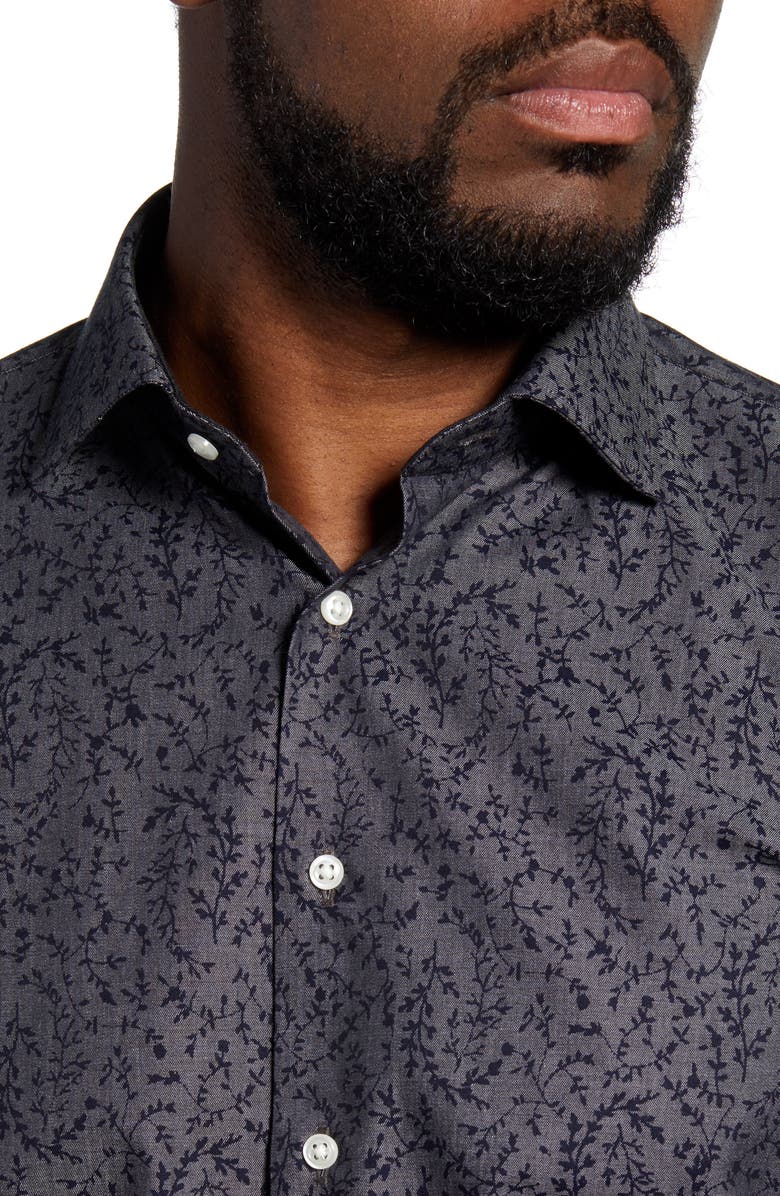 NORDSTROM MEN'S SHOP Trim Fit Non-Iron Dress Shirt, Alternate, color,