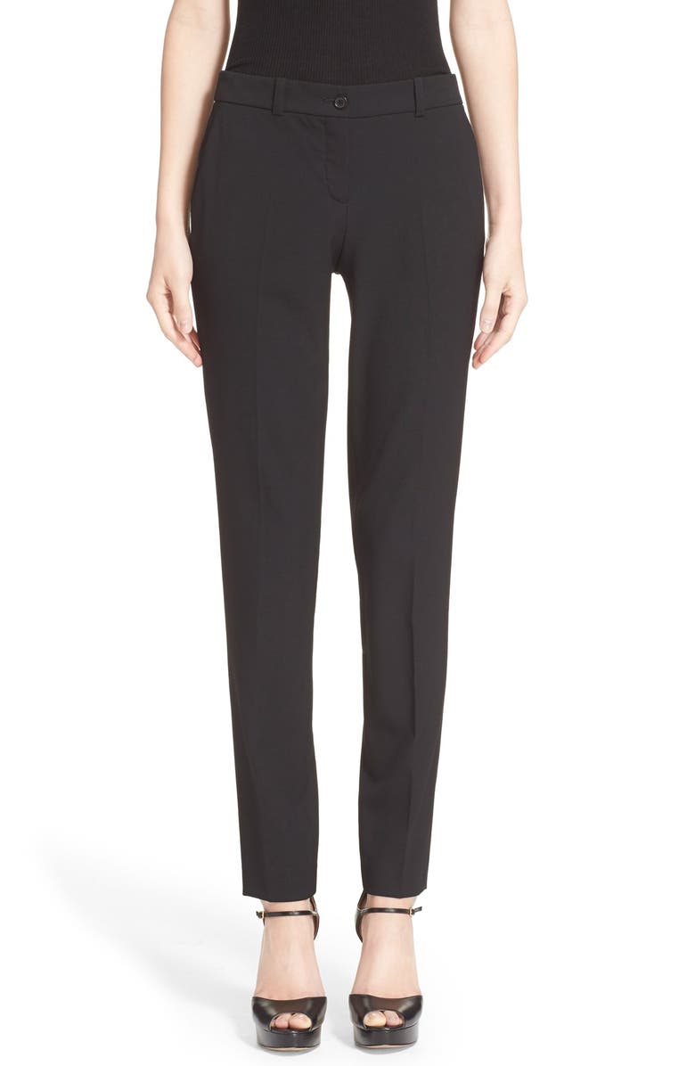 Michael Kors Samantha Stretch Wool Straight Leg Pants, Main, color, 