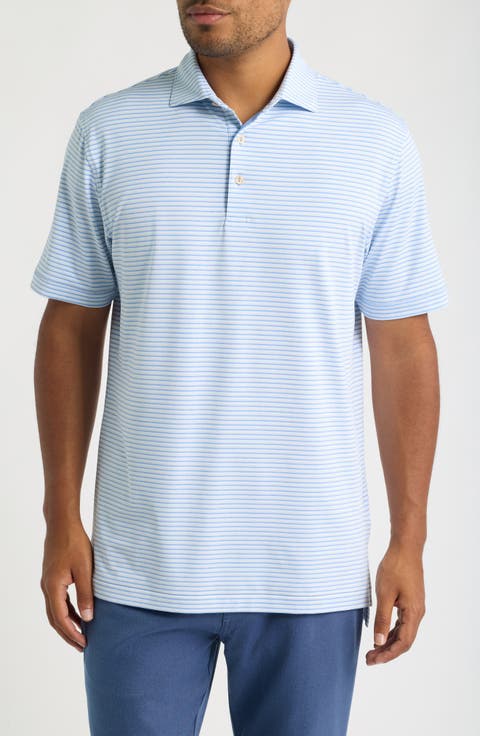 Brooks Stripe Summer Comfort Performance Jersey Polo