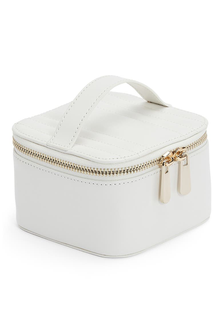Maria Zip Jewelry Cube, Alternate, color, WHITE