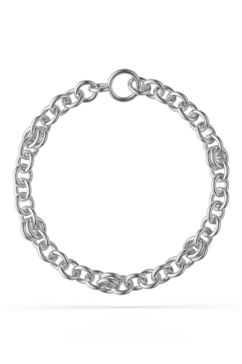 Serpens Sterling Silver Chain Link Bracelet, Main, color, SILVER