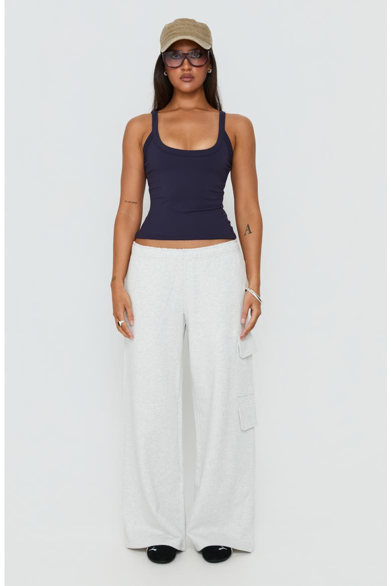 Kasper Cinched Longline Tank Top, Alternate, color, NAVY