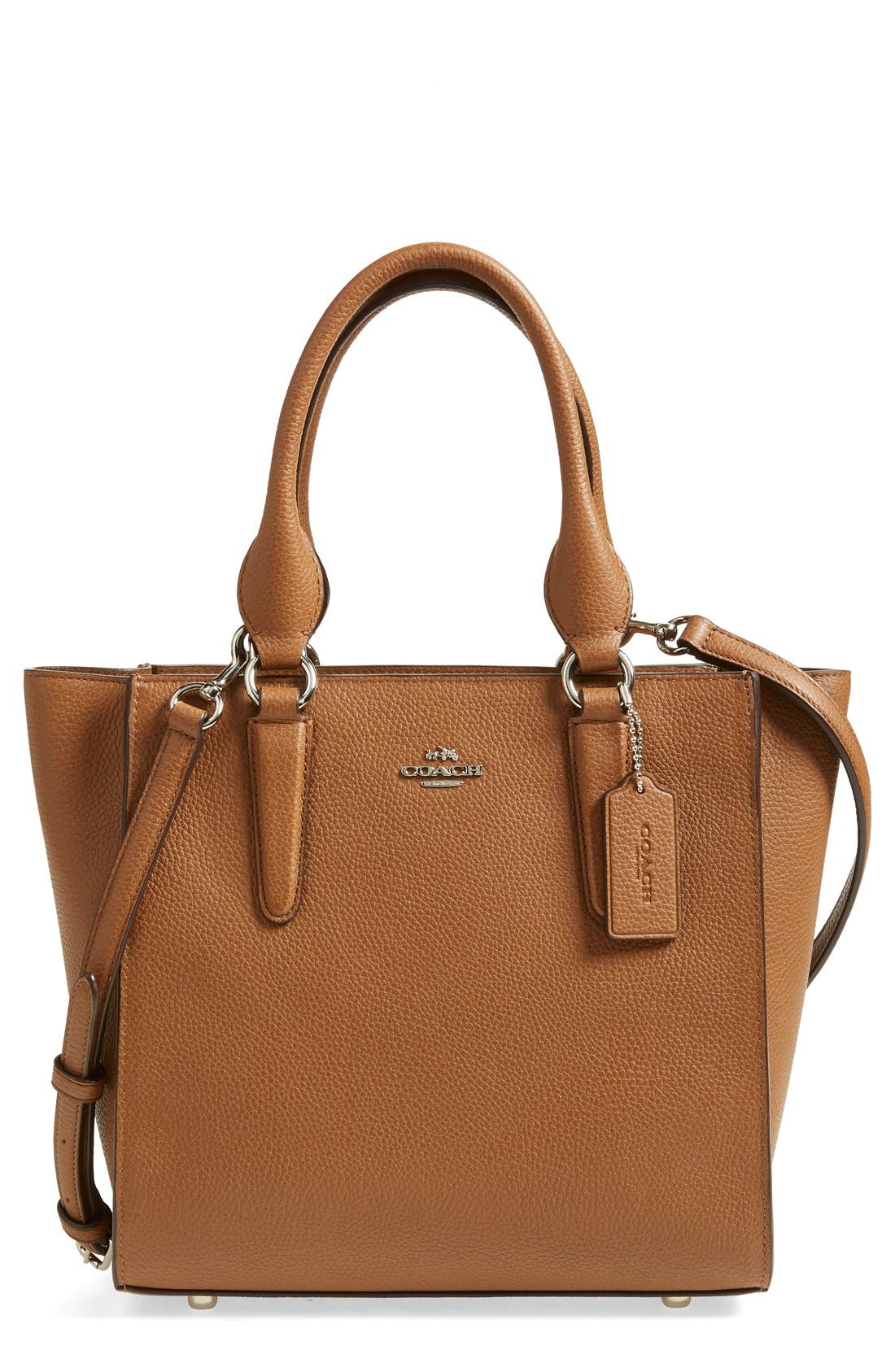 'Crosby 24 Carryall' Leather Satchel (Nordstrom Exclusive), Main, color, SADDLE