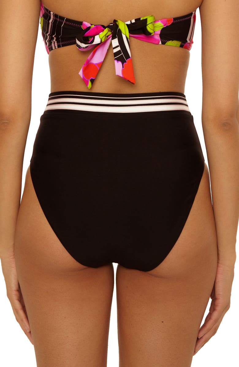 Trina Turk Bougainvillea Reversible High Waist Bikini Bottoms, Alternate, color, Multi