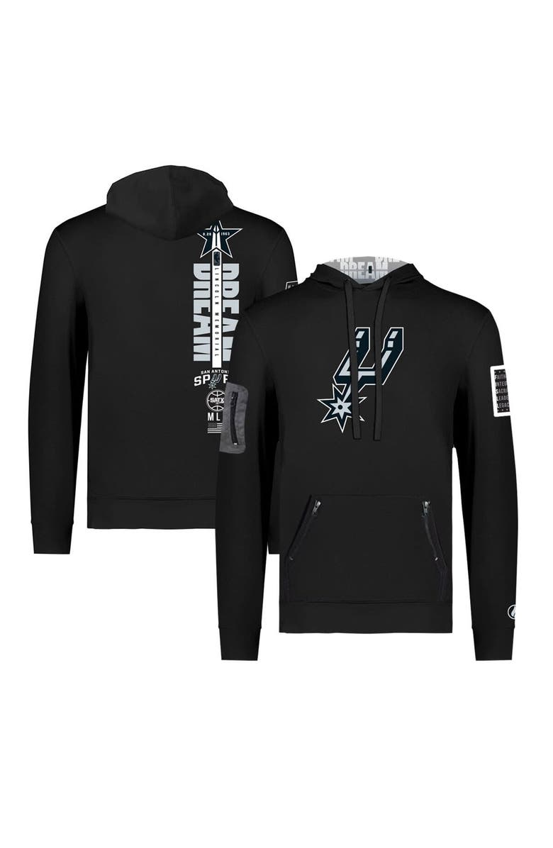 FISLL Unisex FISLL x Black History Collection  Black San Antonio Spurs Pullover Hoodie, Main, color, Black