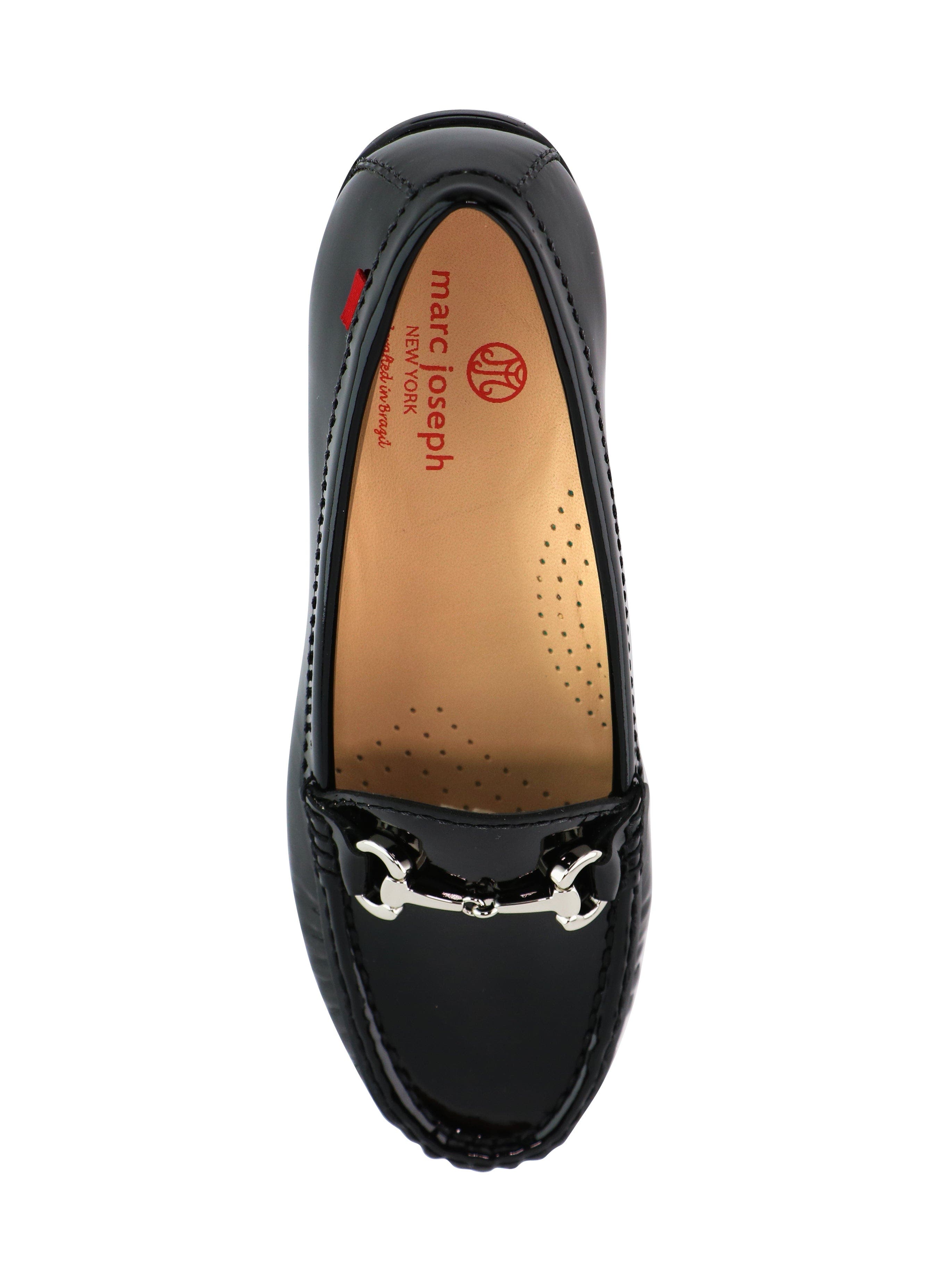 Carter Road Slip On Leather Buckle Loafer, Alternate, color, Black Soft Patent Leather