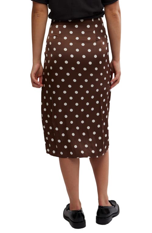 FREE PEOPLE FREE PEOPLE ANALISE POLKA DOT BUTTON-UP MIDI SKIRT