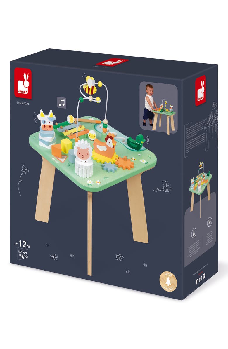 Janod Meadow Wooden Activity Table, Alternate, color, Blue