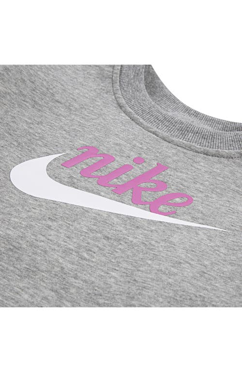 Nike Kids' New Impressions Crewneck Top & Flared Leggings Set In Gray