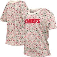 New Era Women's New Era Cream Kansas City Chiefs Glam Game Floral T-Shirt