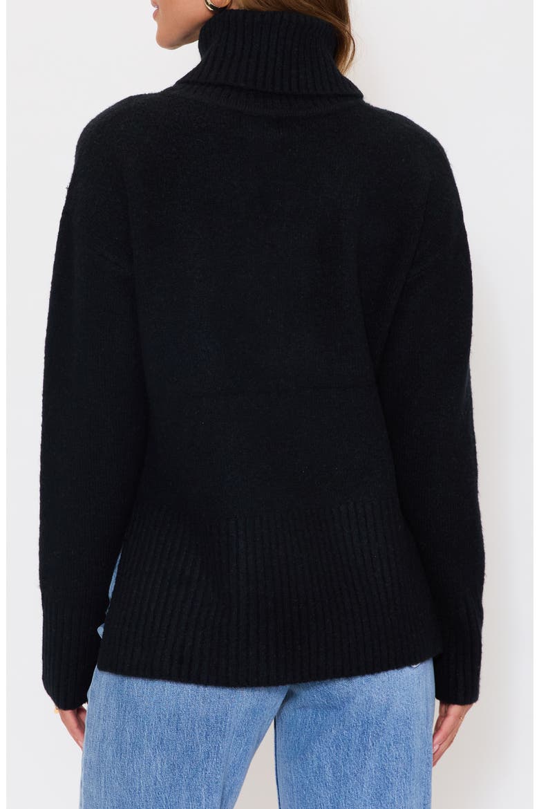 Turtleneck Sweater, Alternate, color, BLACK