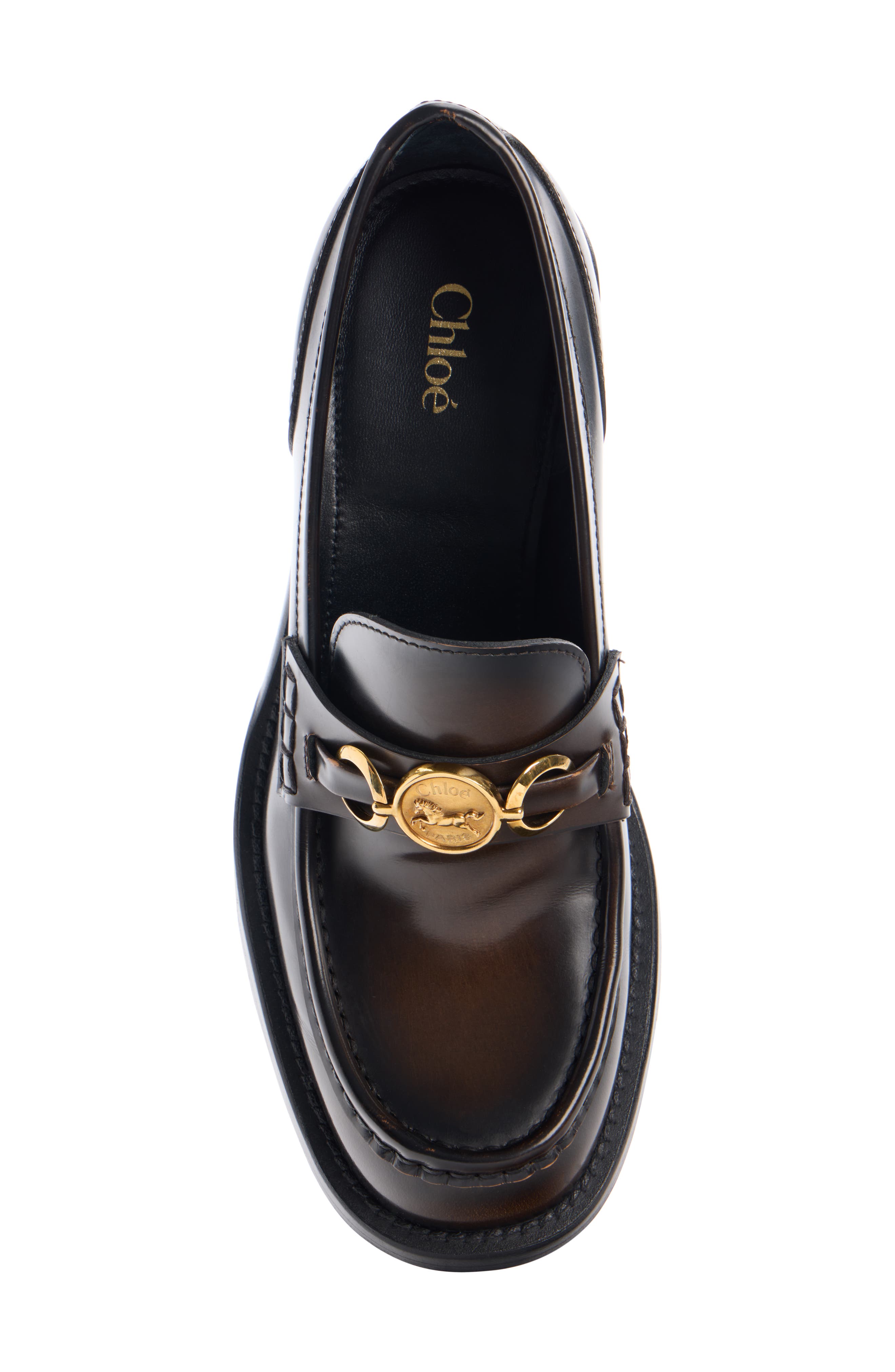 Chloé Dakota Loafer Pump, Alternate, color, Oak Brown