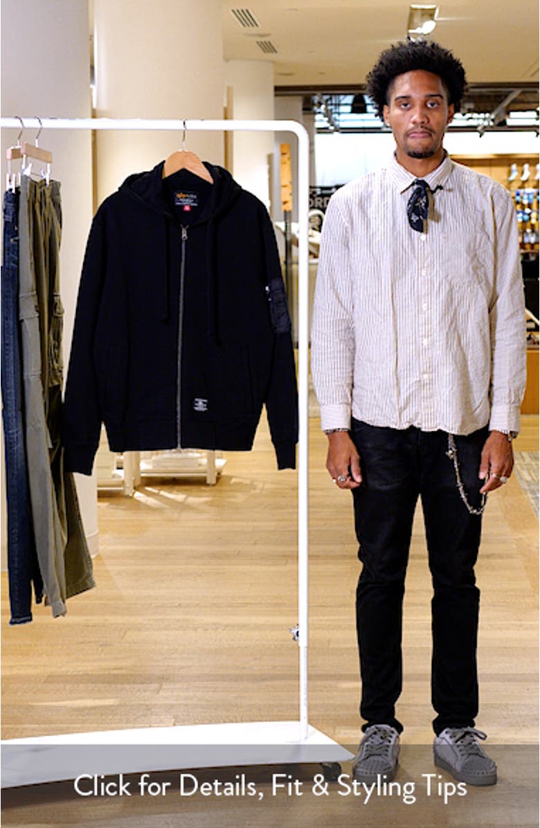 Utility Pocket Cotton Fleece Zip Hoodie, sales video thumbnail