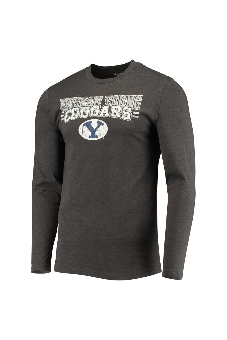 Men's Concepts Sport Navy/Heathered Charcoal BYU Cougars Meter Long Sleeve T-Shirt & Pants Sleep Set, Alternate, color, Navy