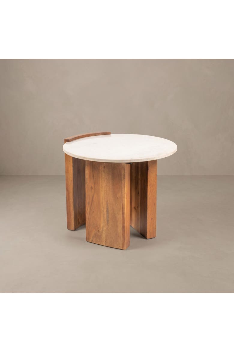 Semi-Enclosed Side Table, Alternate, color, Natural