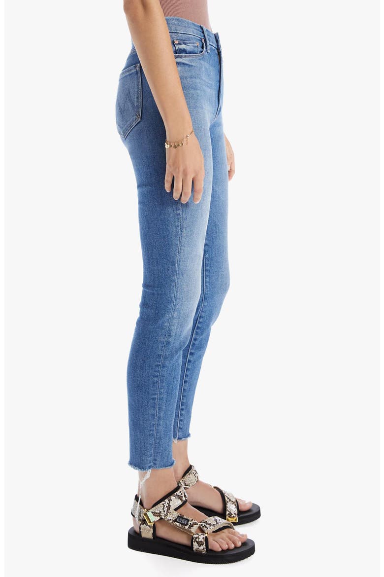 The Looker High Waist Frayed Ankle Skinny Jeans, Alternate, color, HEY SUN