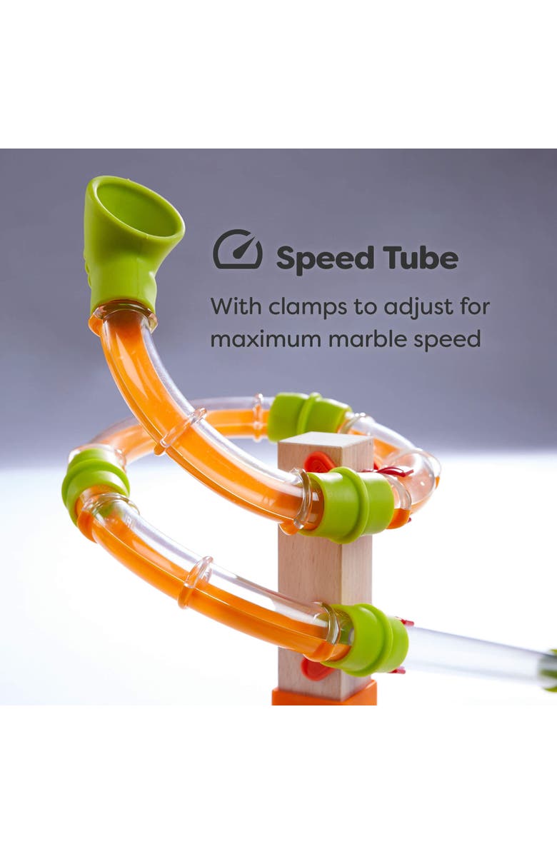 HABA Wooden Marble Run Ball Track Funnel Jungle Set, STEM Toy for 3-10 Year Olds, Wooden Marble Race Track with Adjustable Speed Tubes, Alternate, color, Multi
