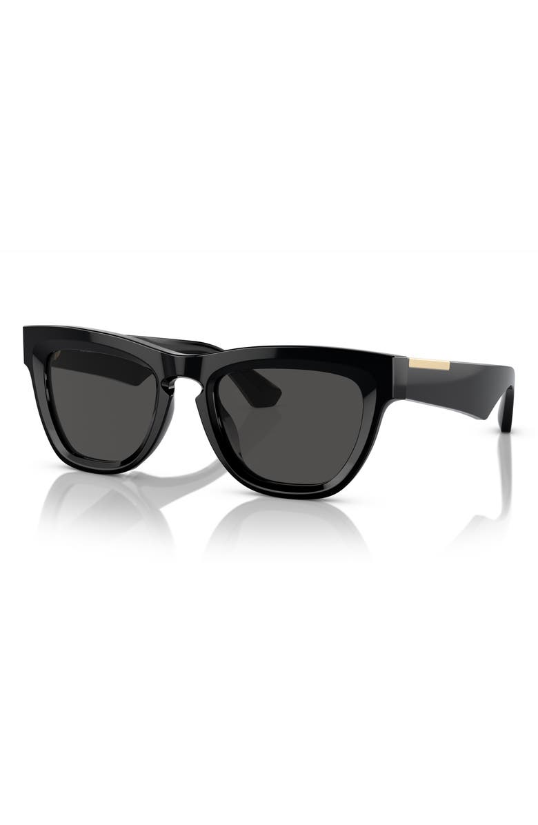 Burberry 52mm Square Sunglasses, Alternate, color, Black